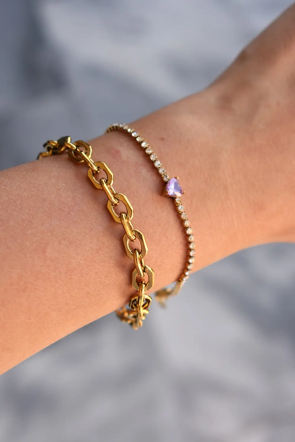 Rose Heart Riviera Bracelet