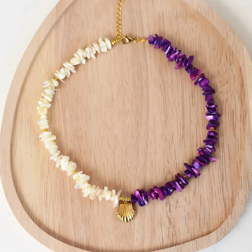 Lavender Shell Necklace