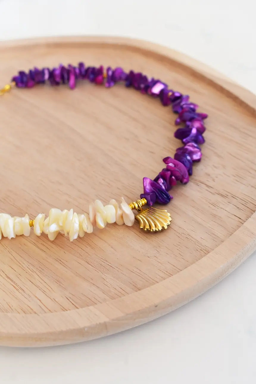 Lavender Shell Necklace