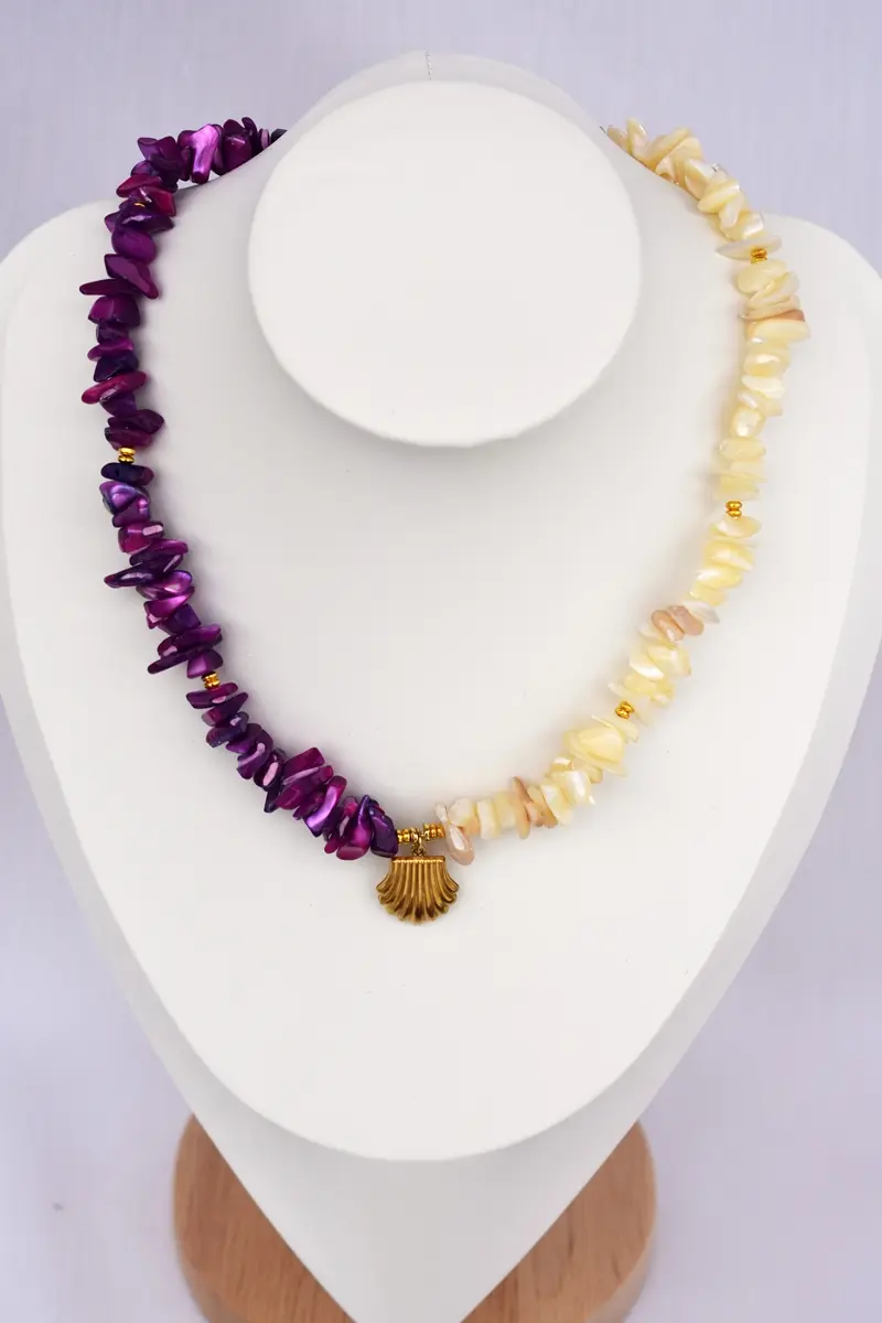 Lavender Shell Necklace