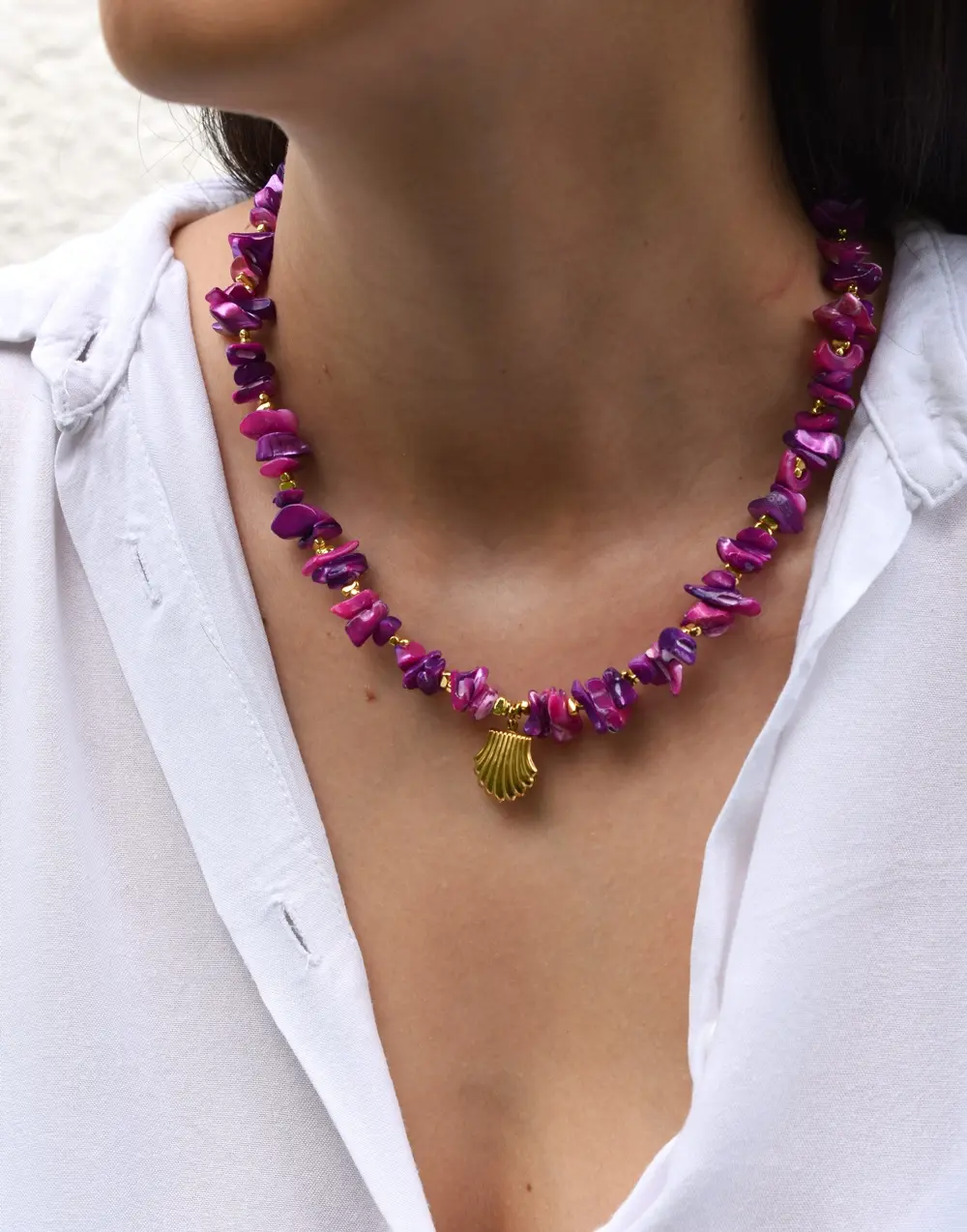 Violet Pearl Necklace