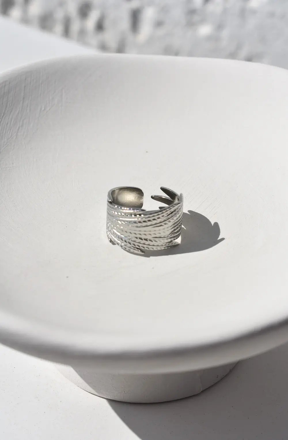 Feather Ring Silver