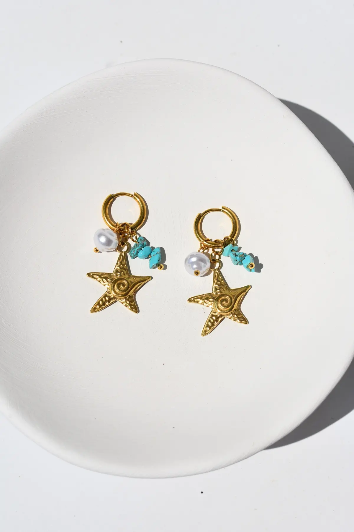 Aqua Star Earrings