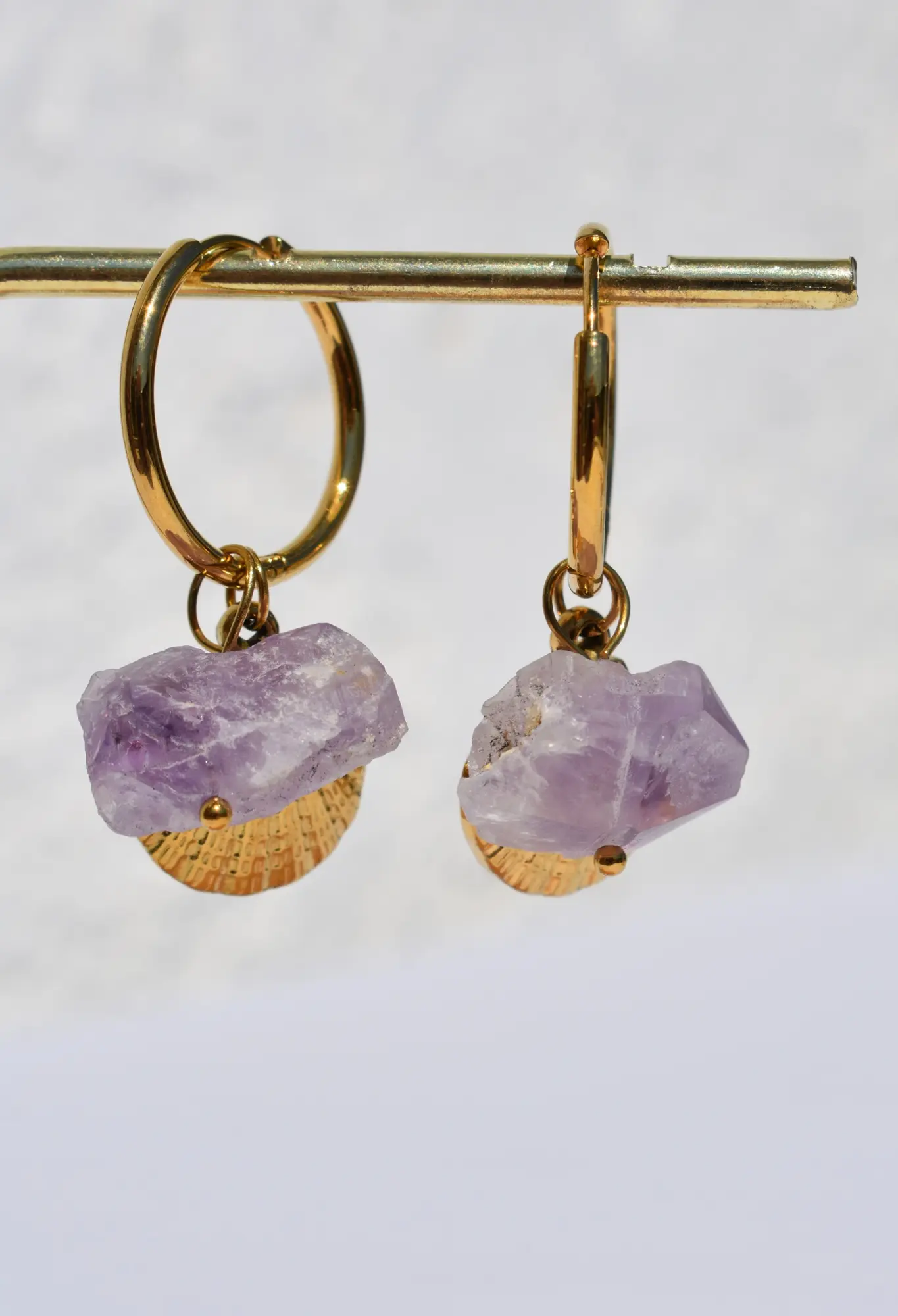 Amethyst Hoops