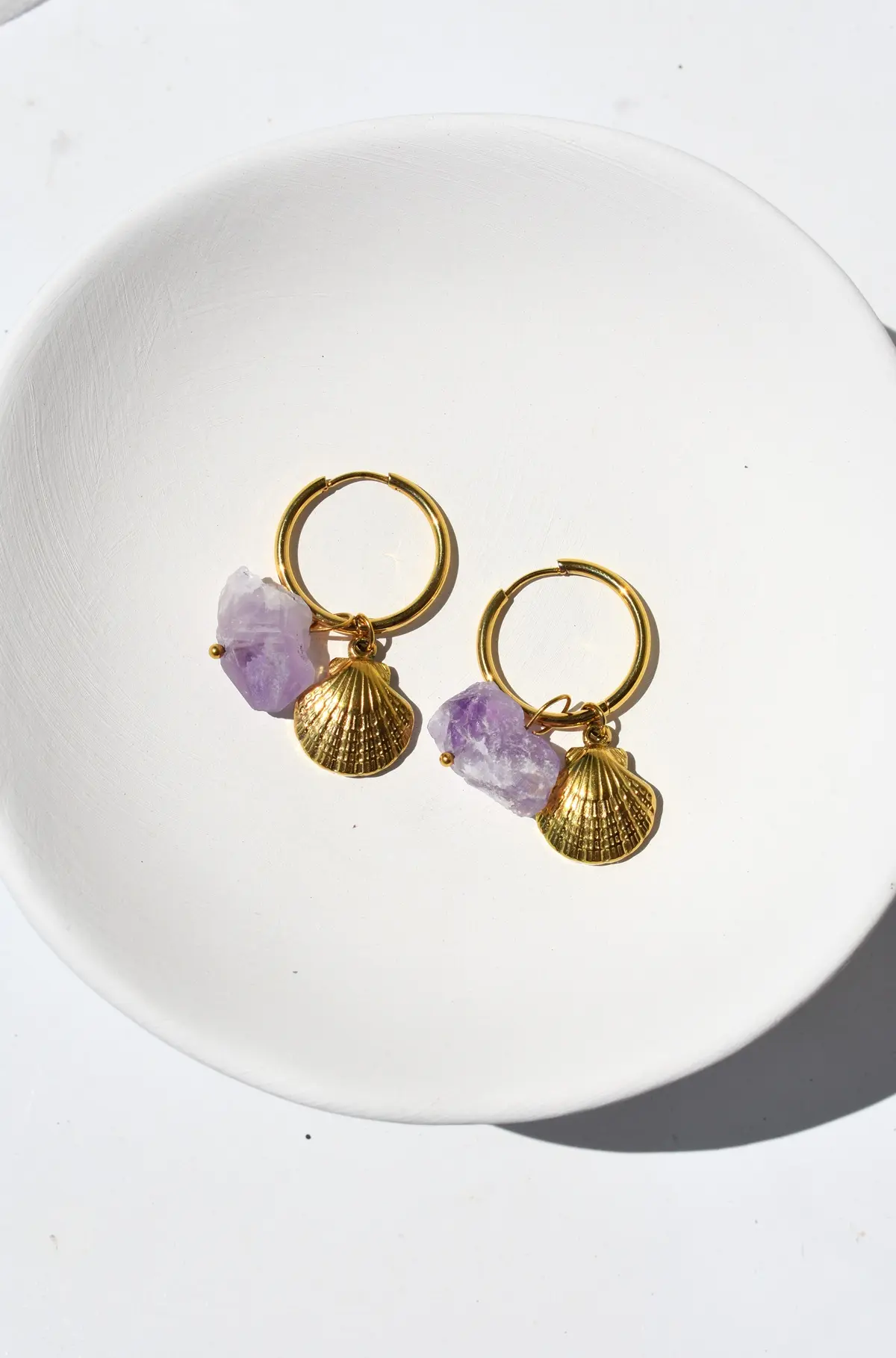 Amethyst Hoops