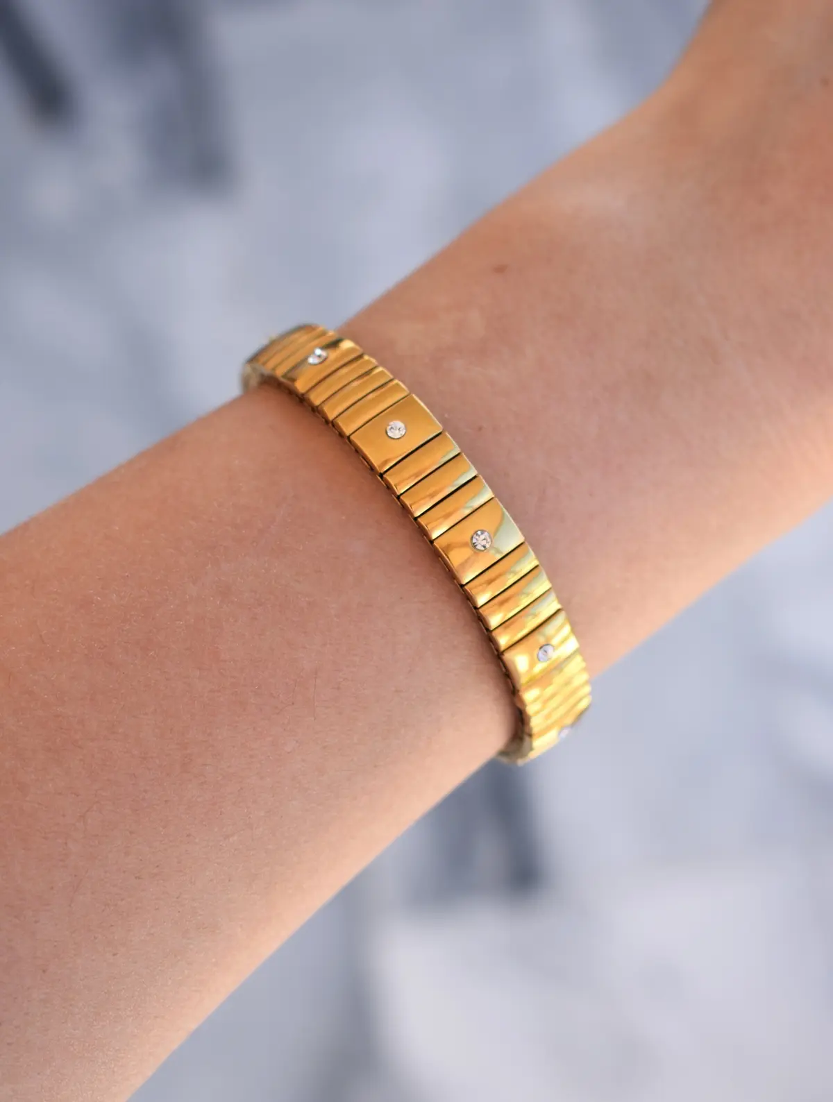 Golden Elastic Bracelet